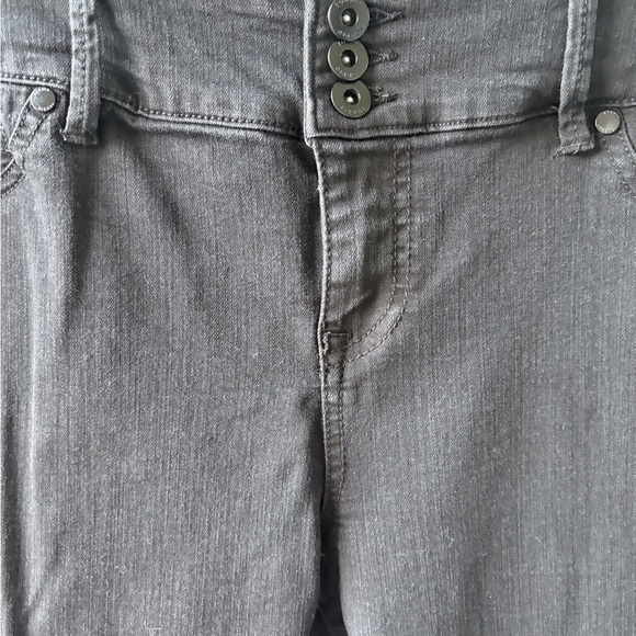 Torrid Black Skinny Stretch Jeans Size 18T Stretch Goth Moto Bikercore - Picture 4 of 14